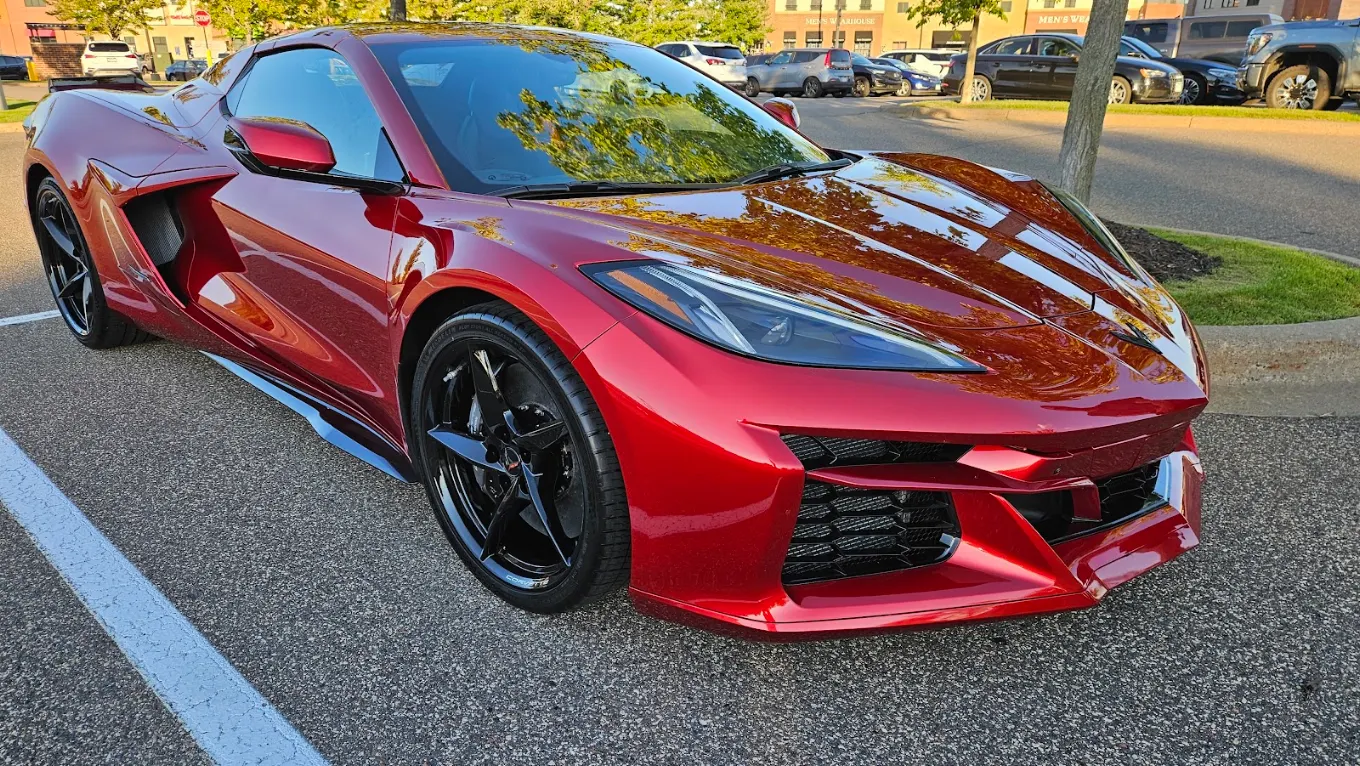 Red Corvette protected by Executive Film